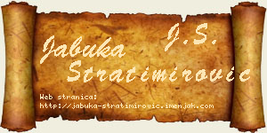 Jabuka Stratimirović vizit kartica